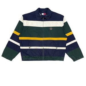 Vintage 90's Tommy Hilfiger Sailing Jacket Crest Colorblock Men’s Large